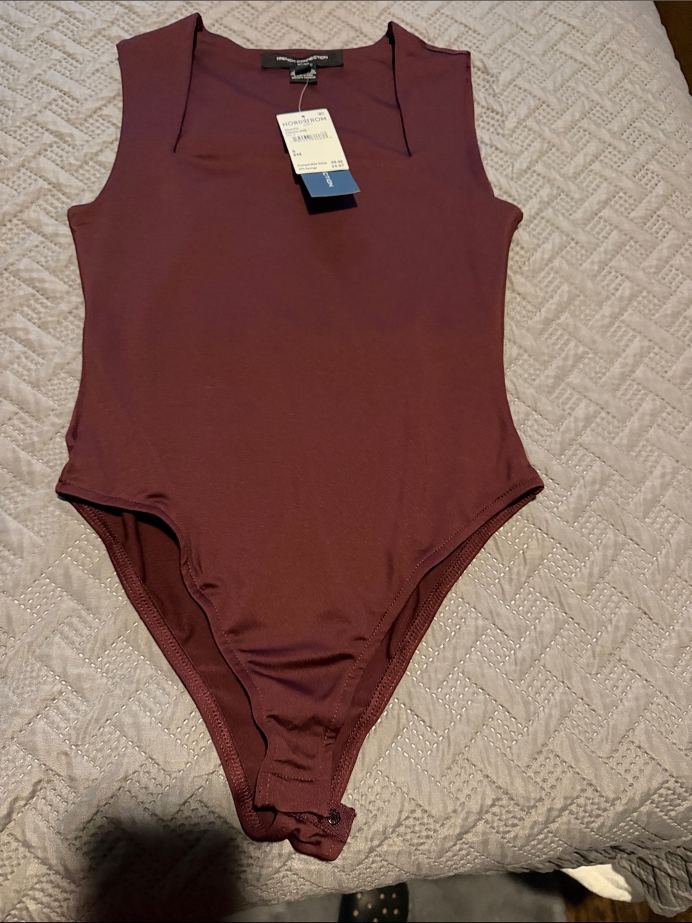 Windsor Maroon Sleeveless Bodysuit